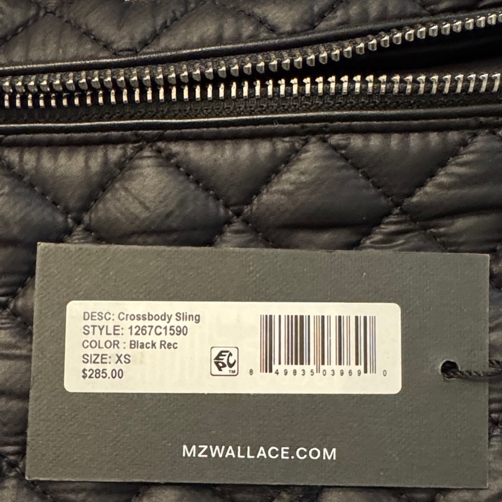 MZ Wallace Quilted Black Crossbody Bag